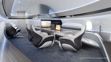 Una empresa argentina diseñó un lujoso interior de jet privado para los Boeing 737 Max y las imágenes son espectaculares